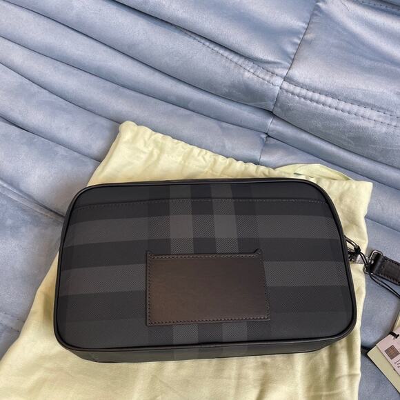 Burberry Leather Check Pouch - Picture 5 of 6